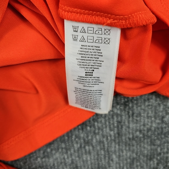 Michael Kors Sleeveless V-Neck Coral Red Gold Hardware Women's Dress MSRP $120 - Picture 10 of 10